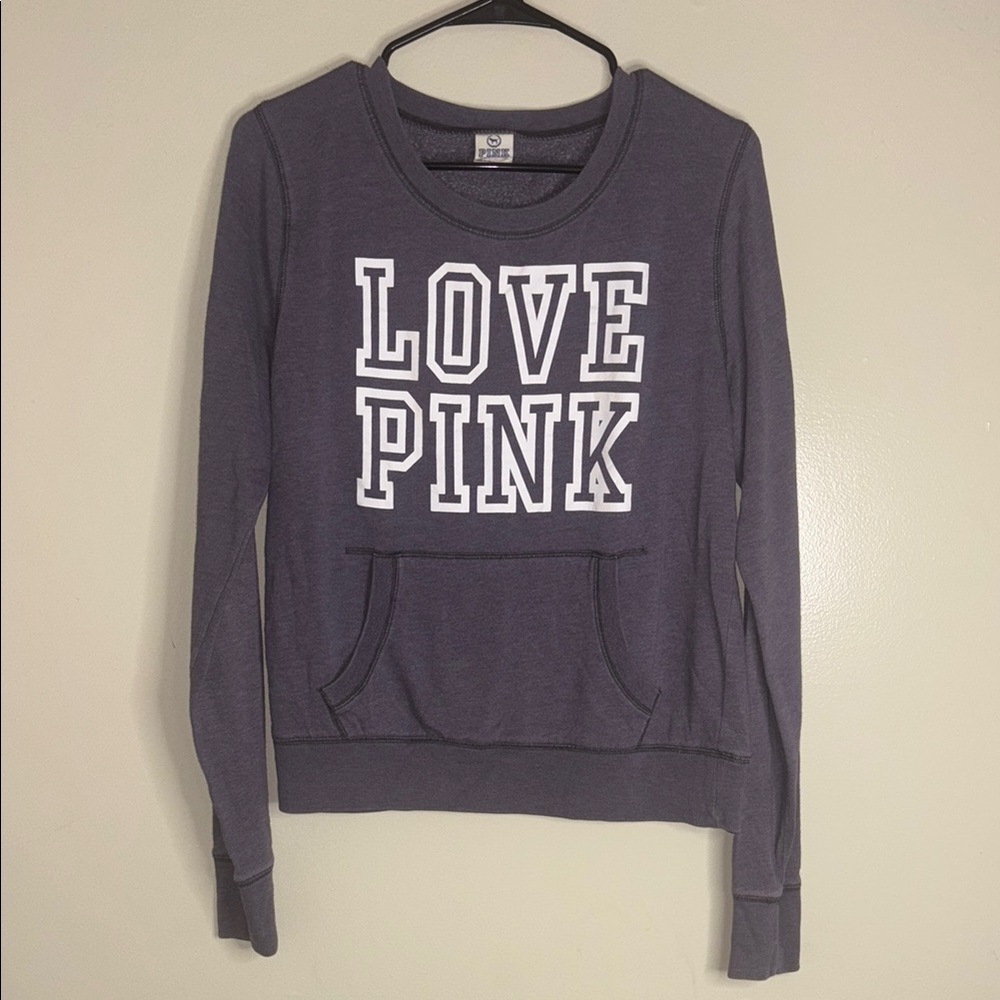 8. PINK Victoria's Secret Gray Crewneck Sweater